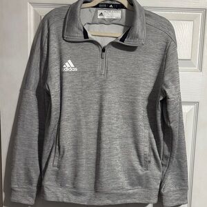 Adidas Women's Gray Quarter-Zip Sweatshirt